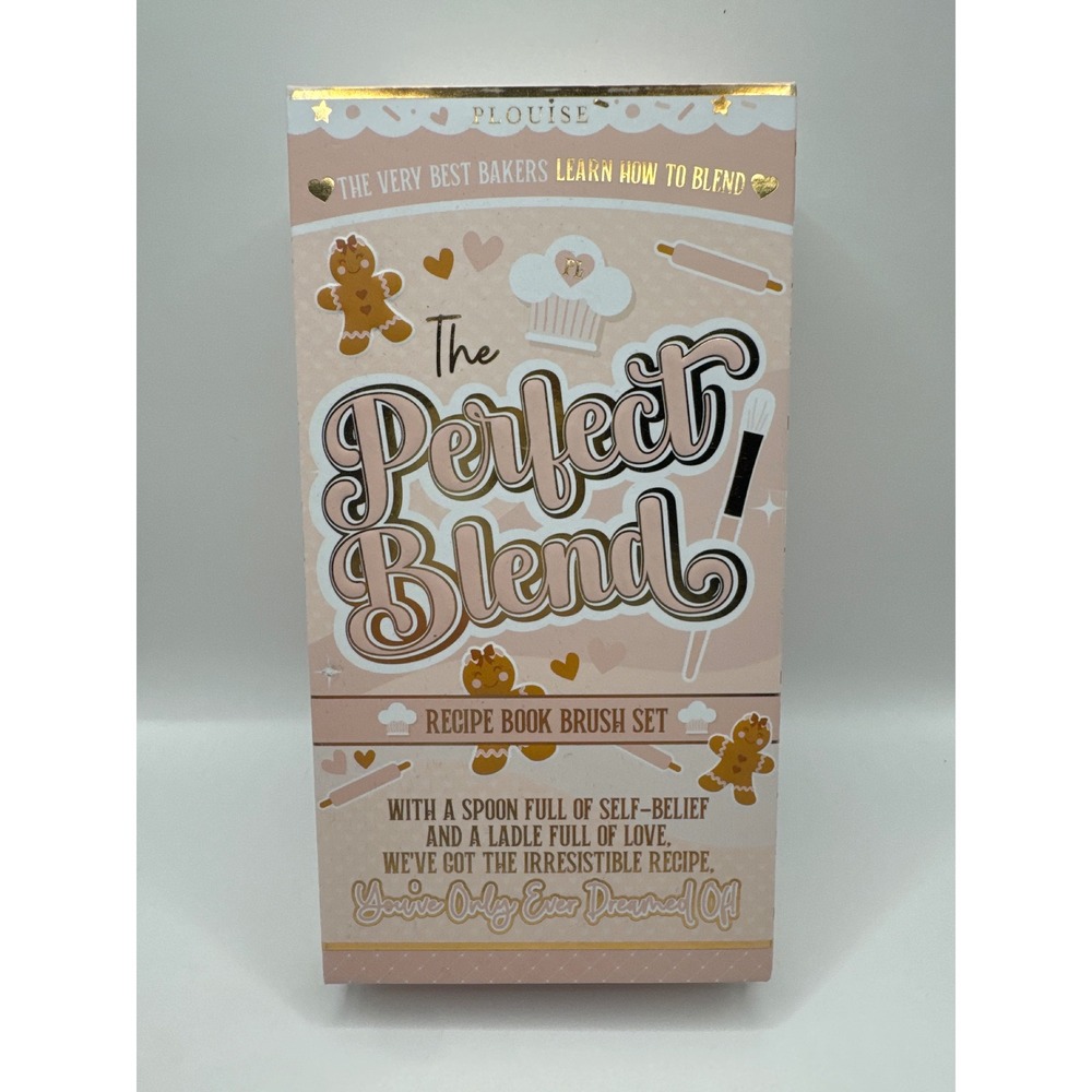 Plouise The Perfect Blend Recipe Book Brush Set Pink Gold Gingerbread Baker BNIB
